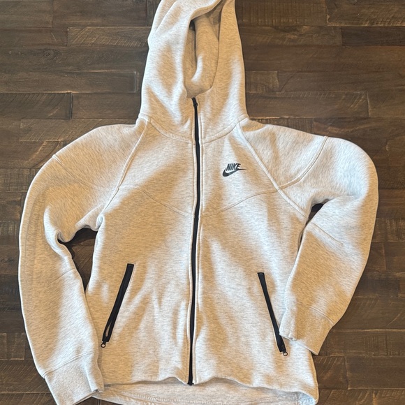 Nike Tops - Nike tech Light Gray Full-Zip Hoodie